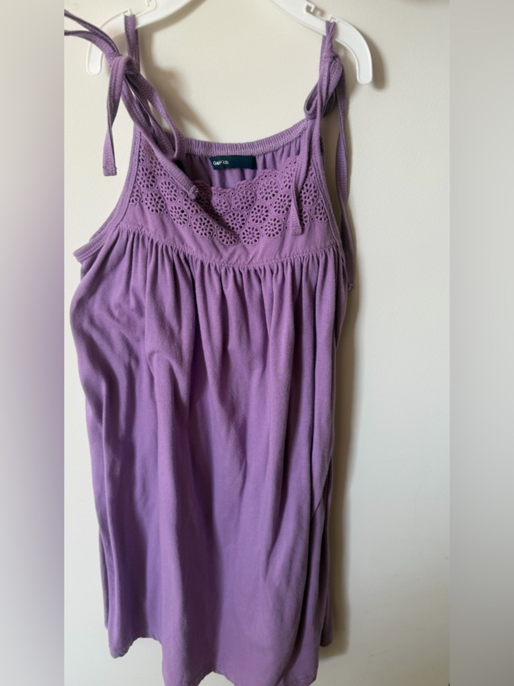 Gap Girls Purple Eyelit Dress Size 6-7